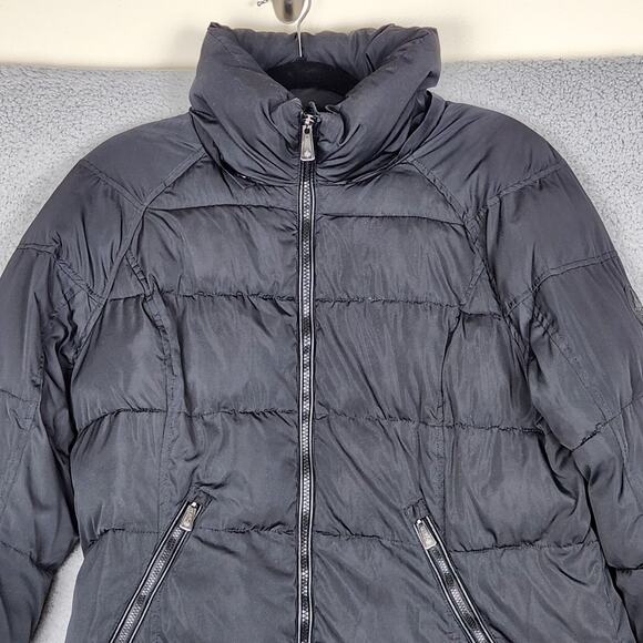 RAINFOREST Puffer Jacket Womens Large Black Softshell Lined Filled Zip Pockets - Picture 5 of 16